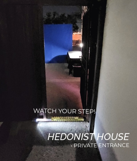 Hedonist house private entrance